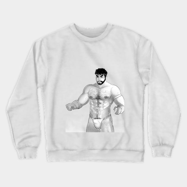 bearded ryu Crewneck Sweatshirt by Doctoranfelo